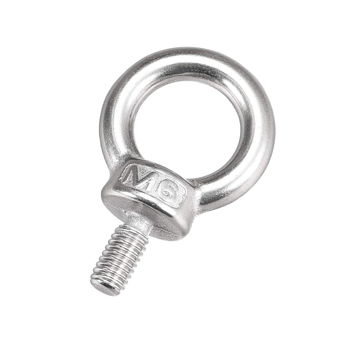 Lifting Eye Bolt M6 x 11mm Male Thread 304 Stainless Steel for Hanging, Pack of 2