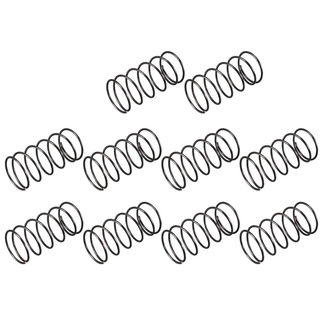 Compression Spring - 1.2mm Wire Dia, 20mm OD, 40mm Free Length Spring Steel Extension Spring,Black,10Pcs