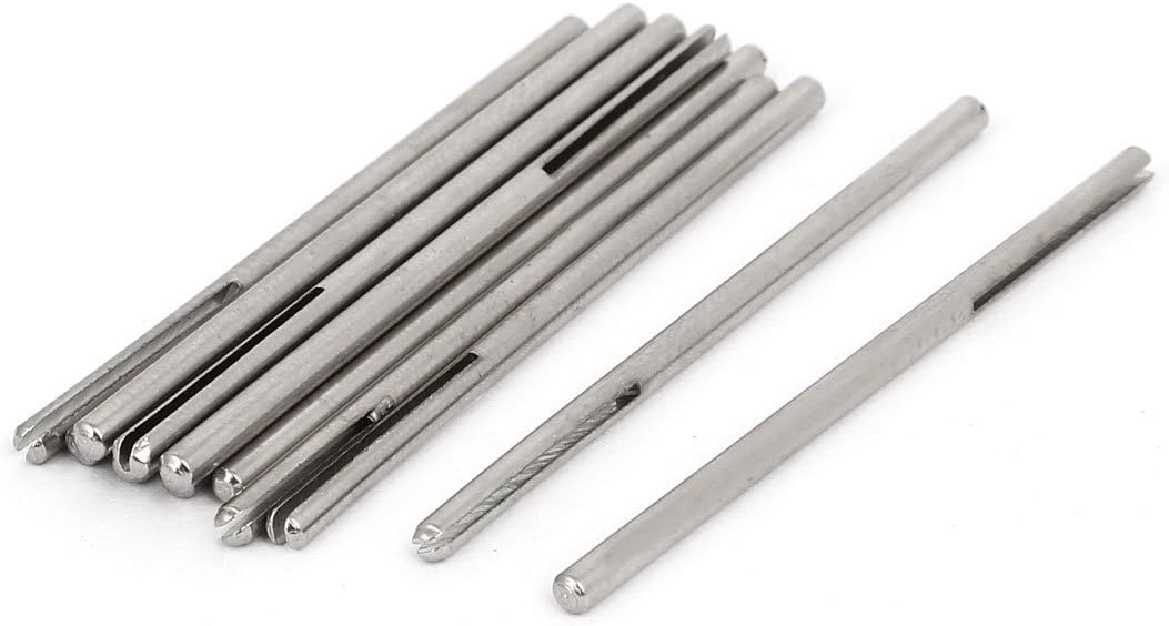 2.35mm 3/32" Shank Dia Split Mandrel Silver Tone 12pcs for Abrasive Sandpaper