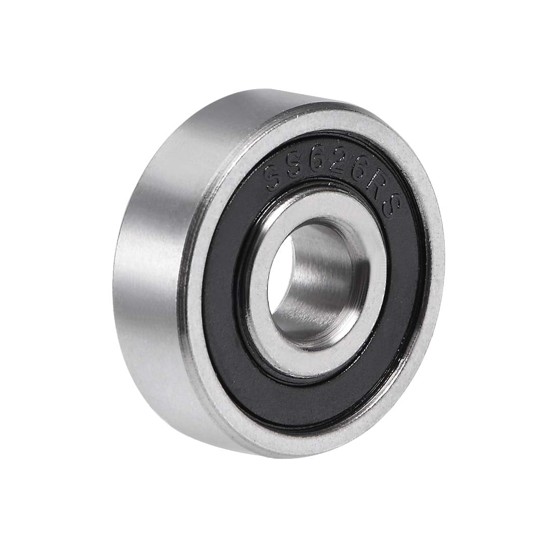 S626-2RS Stainless Steel Ball Bearing 6x19x6mm Double Sealed 626RS Bearings 1-Pack