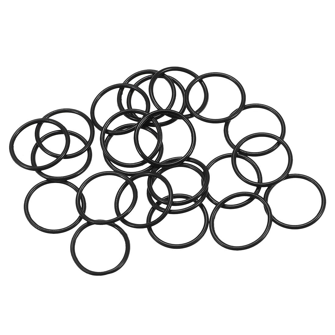 Fluorine Rubber O Rings, 12mm OD, 10mm Inner Diameter, 1mm Width, Seal Gasket Black 25Pcs