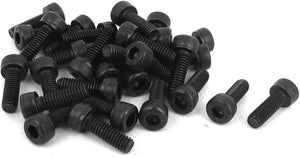 M4 x 12mm 12.9 Alloy Steel Hex Socket Head Cap Screws Bolt Black 30pcs