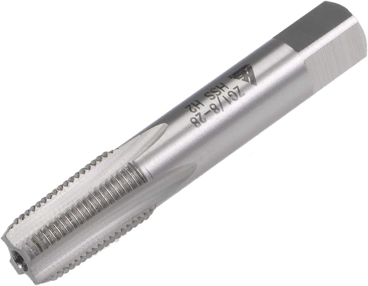 ZG1/8-28 Pipe Thread Tap, Machine Threading Tap Right Hand, HSS Uncoated Straight Flute, H2 Tolerance
