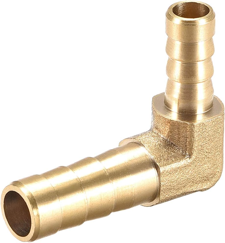 8mm to 6mm Barb Brass Hose Fitting 90 Degree Elbow Pipe Connector Coupler