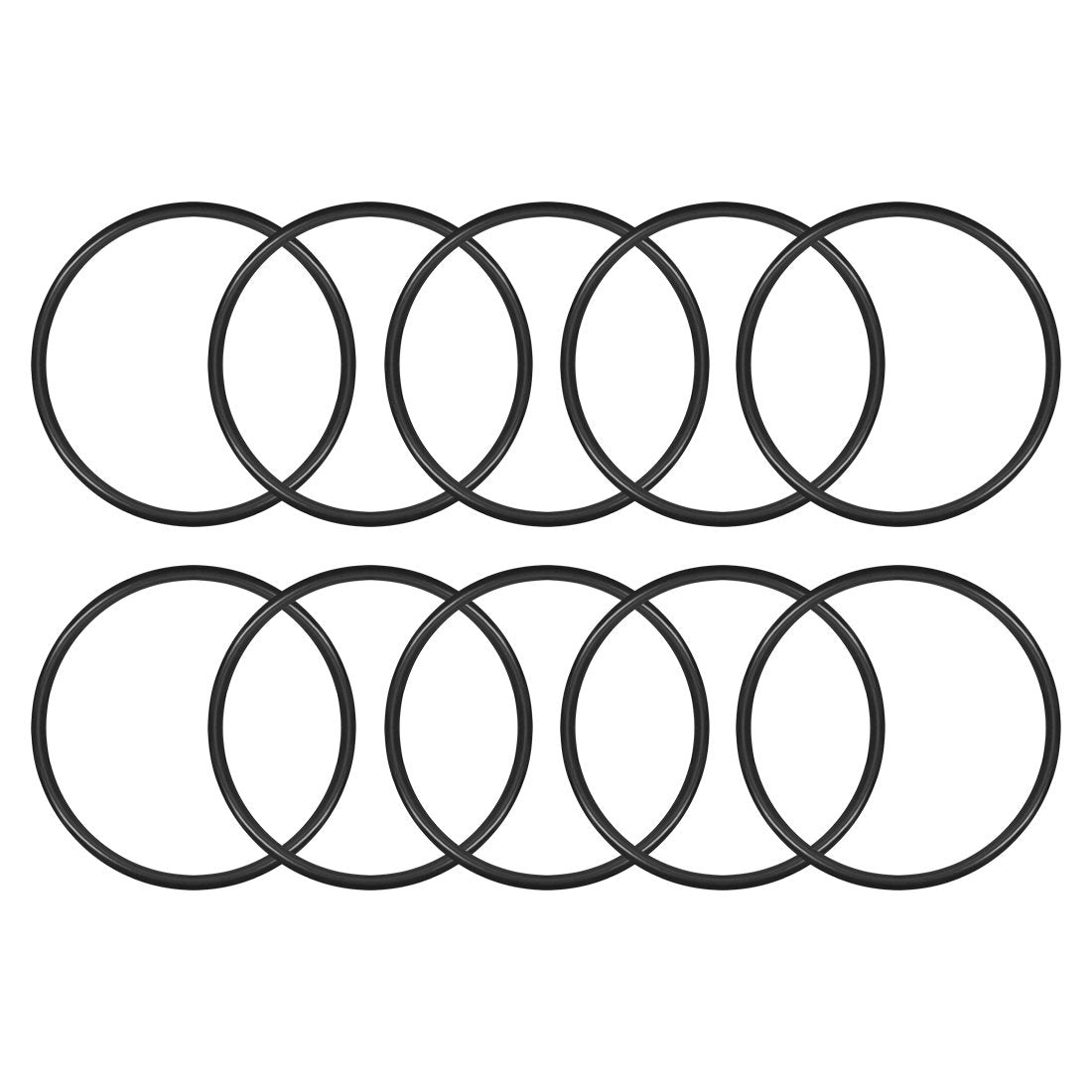 Nitrile Rubber O-Rings 39mm OD 35mm ID 2mm Width, Metric Sealing Gasket for Automotive Machine Plumbing, Pack of 10