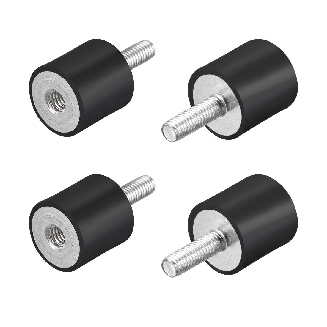 M6 Male Female Rubber Mounts,Vibration Isolators,Shock Absorber 20mm x 20mm 4pcs