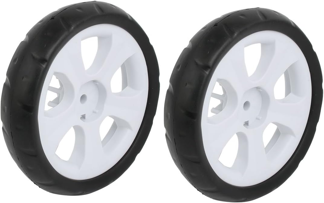 2pcs 155mm Dia Plastic Single Wheel Pulley Rolling Roller White 8x25mm