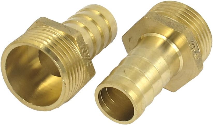 3/4BSP Male Thread to 16mm Hose Barb Straight Adapter Coupler 2PCS