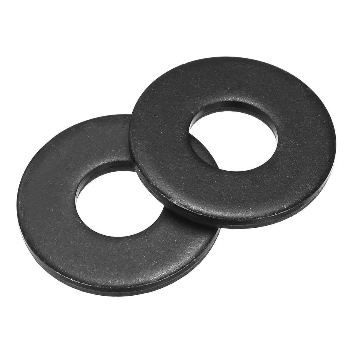 100 Pcs Fender Washer, M8 Carbon Steel Flat Washer Fastener Sealing Gasket, Black