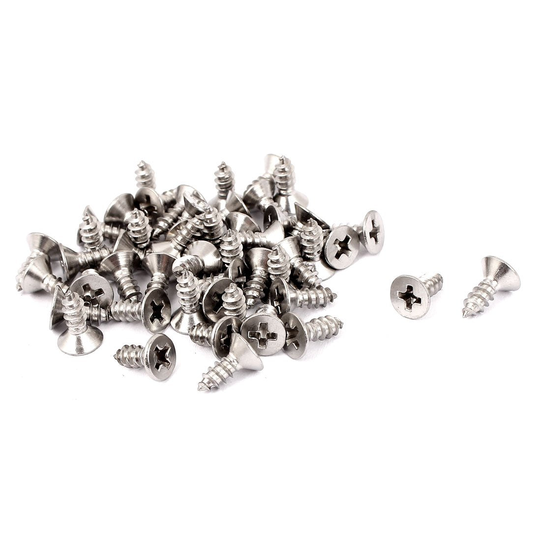 M3.5 x 9.5mm Cross Head Countersunk Self Tapping Screw 50 Pcs
