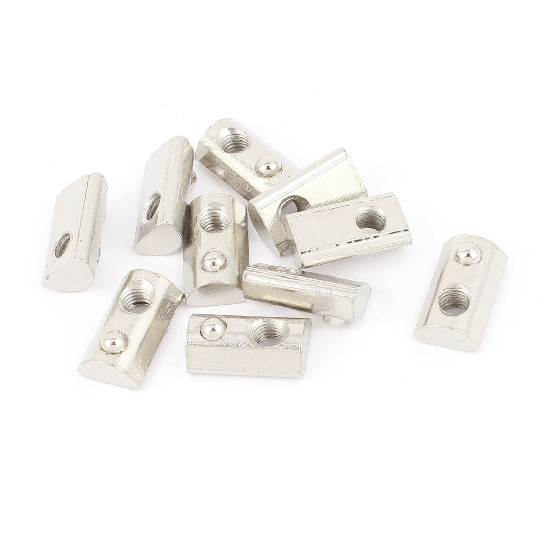 a14122900ux0209-DM M6 Slide-in Ball Spring T Slot Nut, 40 Series, 21.6 mm x 13 mm x 7 mm Size (Pack of 10)
