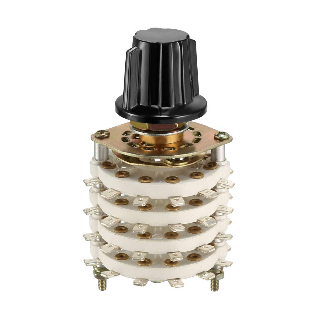 4P11T 4 Pole 11 Position 4 Deck Band Channel Rotary Switch Selector with Knob