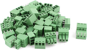 20 Pair 3 Pins 3.81mm Pitch Male Female PCB Screw Terminal Block
