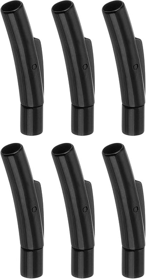 Leather Cord End Clasp, 6Pcs 3mm Hole Column Clasps Connectors, Stainless Steel Clasps Closures Leather Cord Buckle for Making DIY Supplies Crafts, Black (23mm)