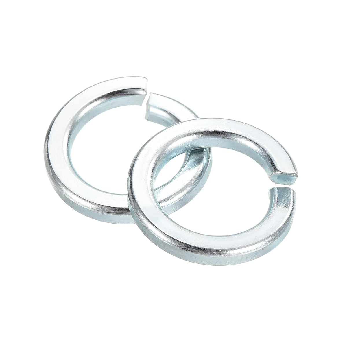 M20 Split Lock Washer, 10Pcs Carbon Steel Spring Lock Washers Metal Split Ring Washer for Screw Bolts Machinery Silver Blue