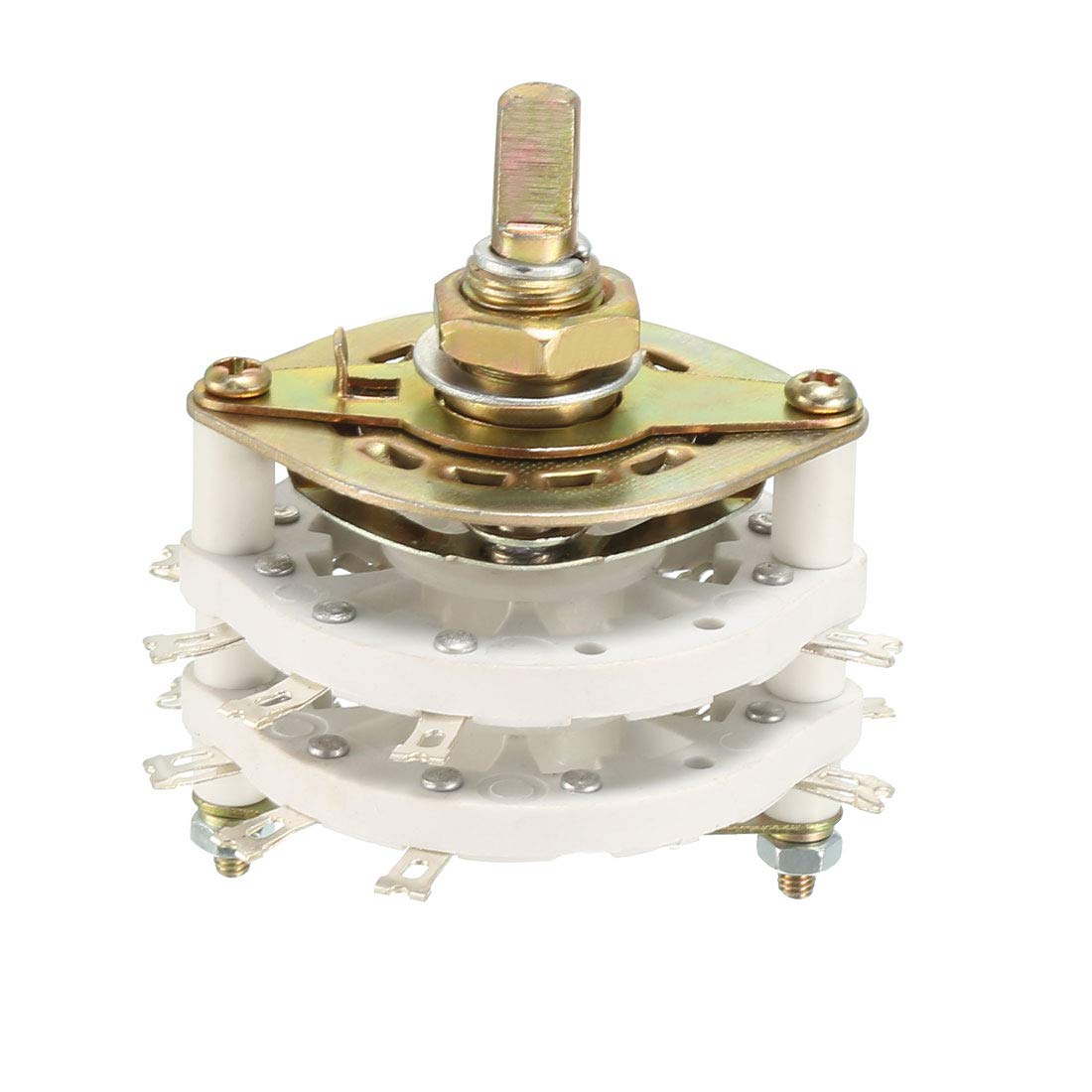 4P3T 4 Pole 3 Position 2 Deck Band Channel Rotary Switch Selector