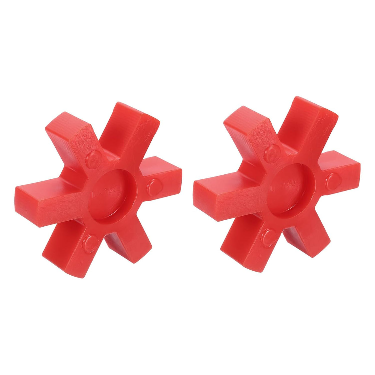 2pcs L150 Jaw Coupling Insert, Urethane Flexible Solid Type Jaw Coupling Center Insert for L Jaw Coupling L-Jaw Coupler Set, Red