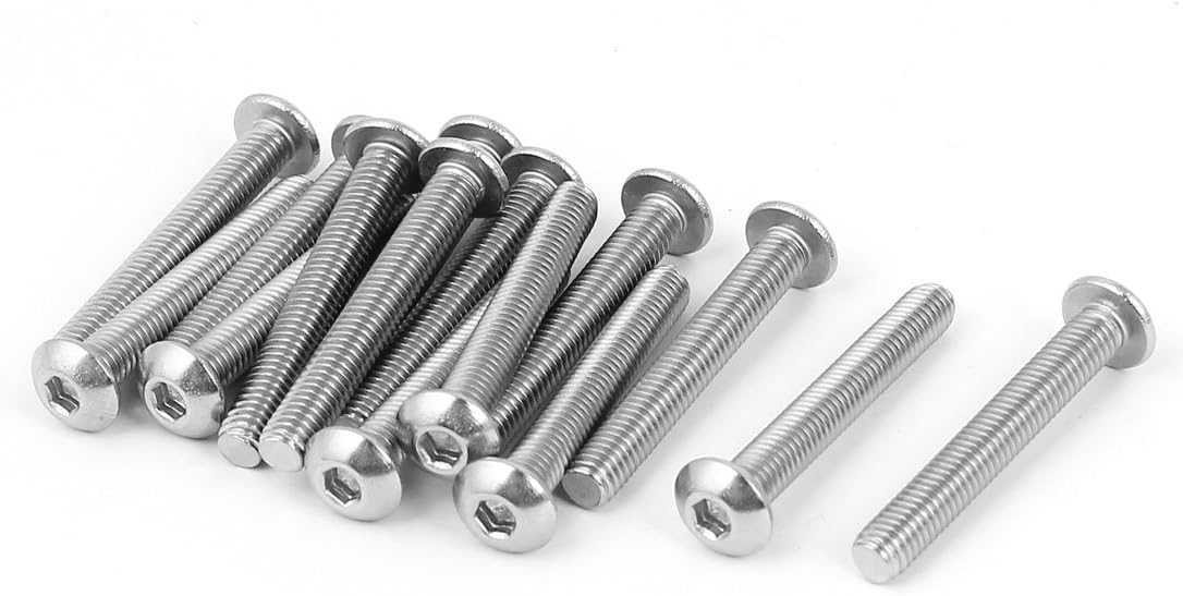 M5 x 35mm Stainless Steel Button Head Socket Cap Screw 15 Pcs