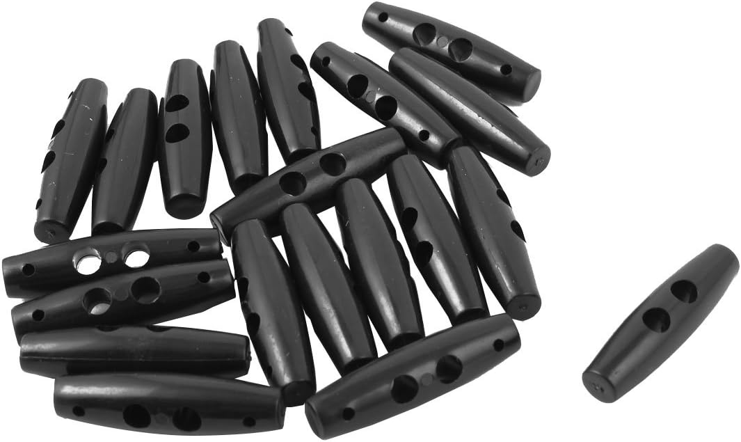 Plastic 2 Holes Scrapbooking Spring Stop Toggle Buttons Lock End 20pcs