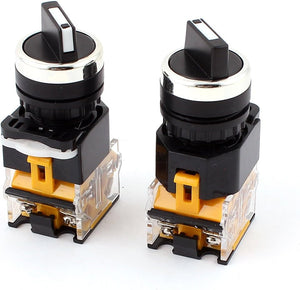 Ith 10A Ui 380V On/Off 4 Terminals DPST Rotary Switch 2pcs