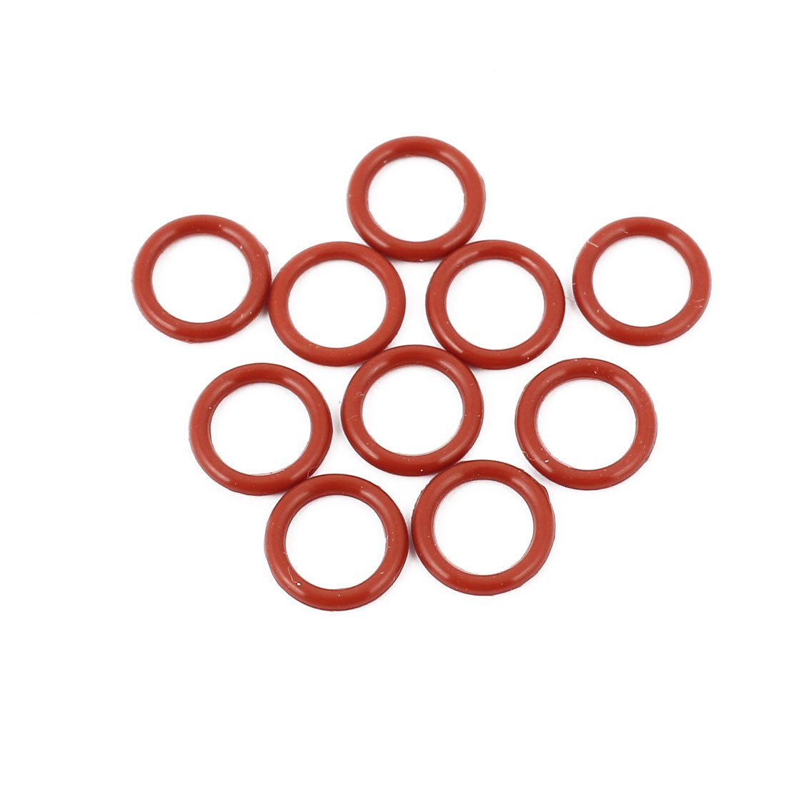 10Pcs Red 10mm x 1.5mm Silicone Rubber Gasket O Ring Sealing Ring Heat Resistant