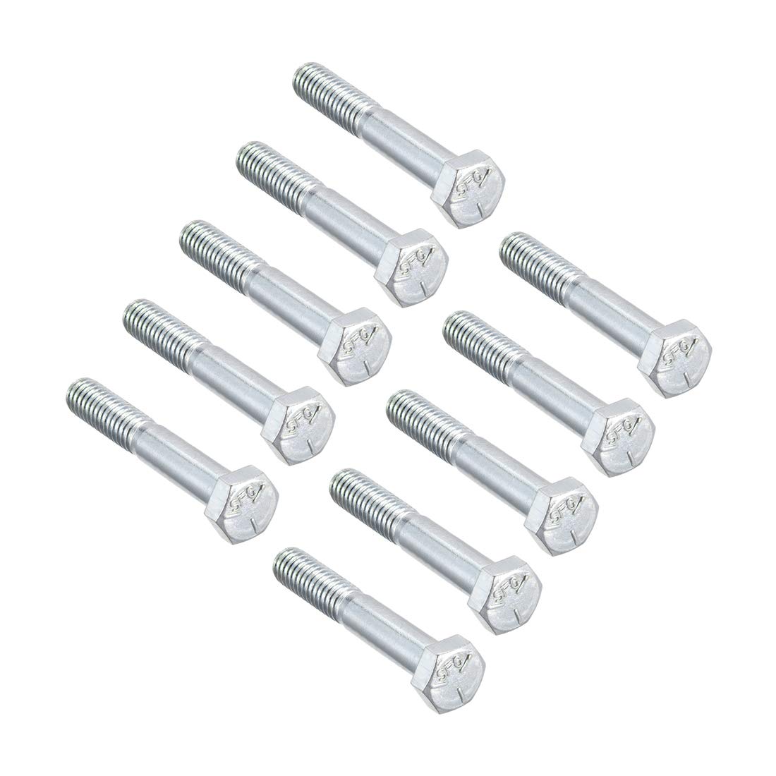Hex Head Screw Bolts Carbon Steel 5/16"-18x2" Fastener Grade 5 UNC 10pcs