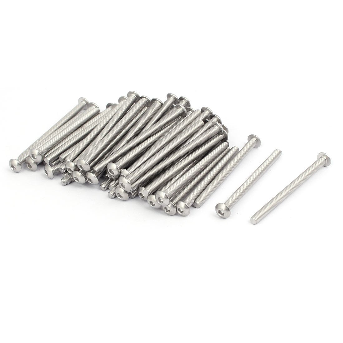 M4x55mm 304 Stainless Steel Button Head Hex Socket Cap Screws Bolts 55pcs