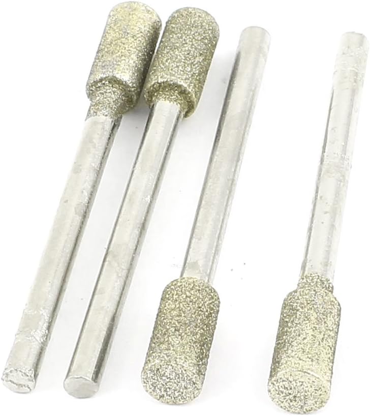 3mm Shank 5mm Cylinder Head Mounted Points Grinding Bit 4 Pcs