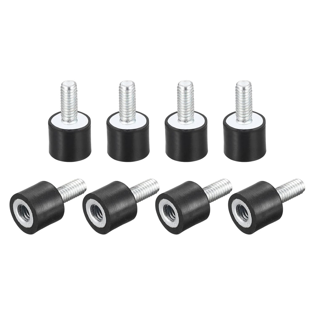 Rubber Mounts 12pcs M4 Male/Female Vibration Isolator Shock Absorber D10mmxH8mm, for Garage Motor Air Compressor Car Boat Bobbins