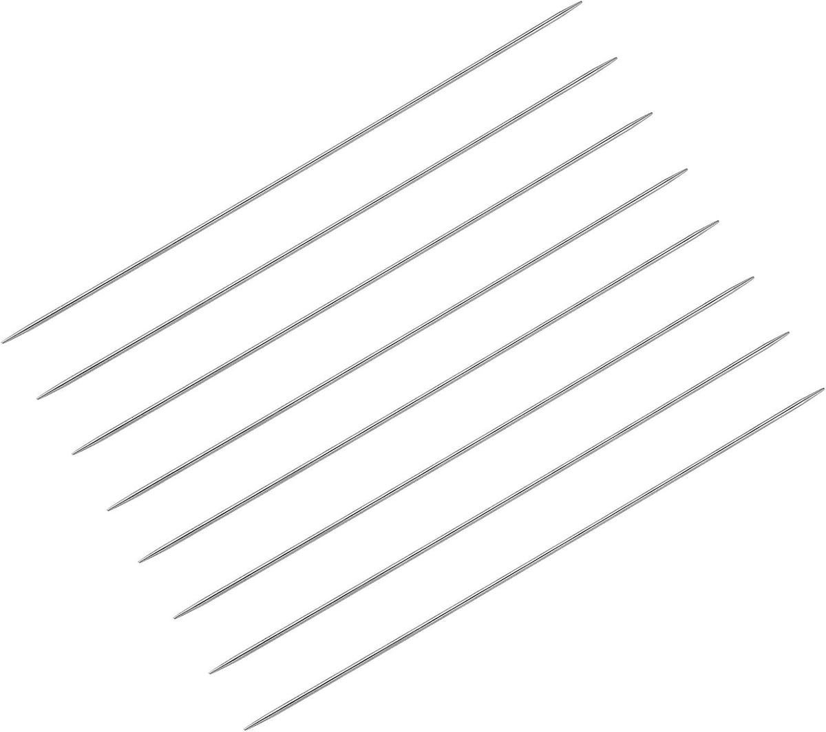 4 Pairs Knitting Needle Set, 2.2mm Diameter 9.84 Inches Length Stainless Steel Double Pointed Sweater Needles for Handmade Projects DIY Knitting