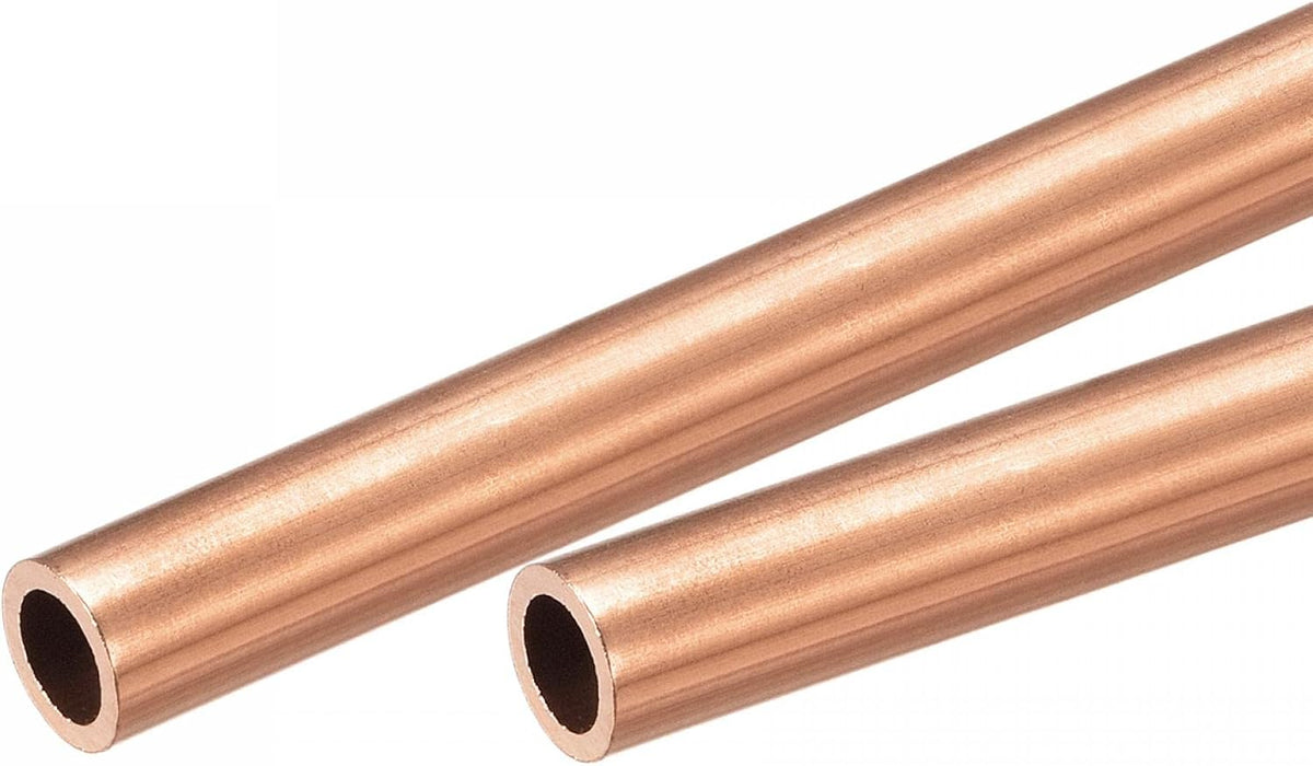 Copper Round Tube 9mm OD 1.5mm Wall Thickness 200mm Length Pipe Tubing 2 Pcs