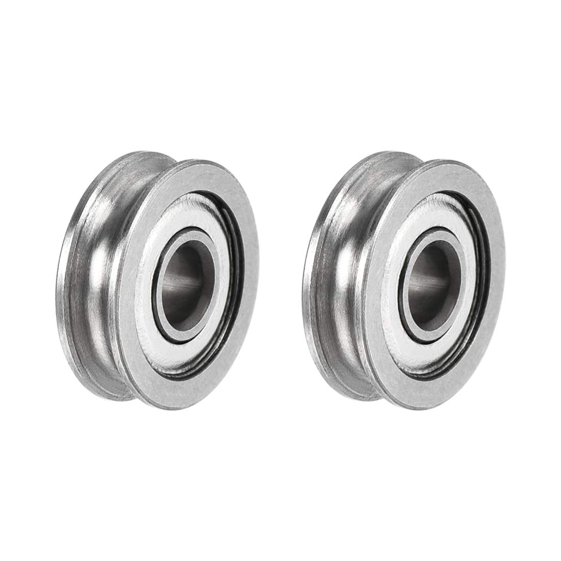 U604ZZ Deep U Groove Ball Track Guide Bearing 4x13x4mm Double Metal Shielded (GCr15) Chrome Steel Bearing 2pcs