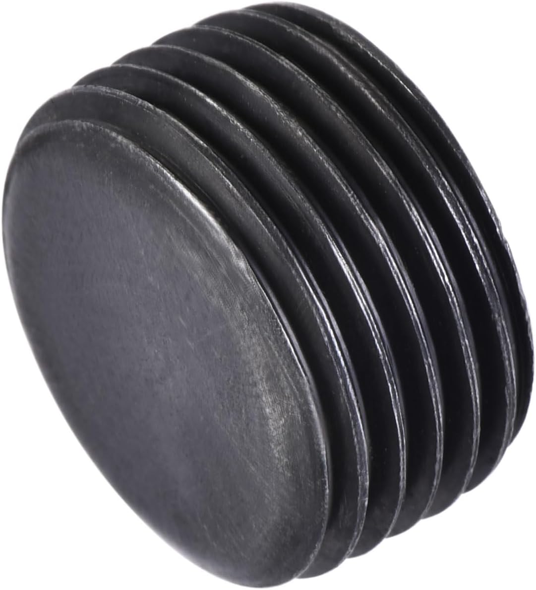 Carbon Steel Internal Hex Thread Socket Pipe Plug, M18x1.5 Male Thread Black Pipe Cap for Garden Pneumatic Solenoid Valve, 3Pcs