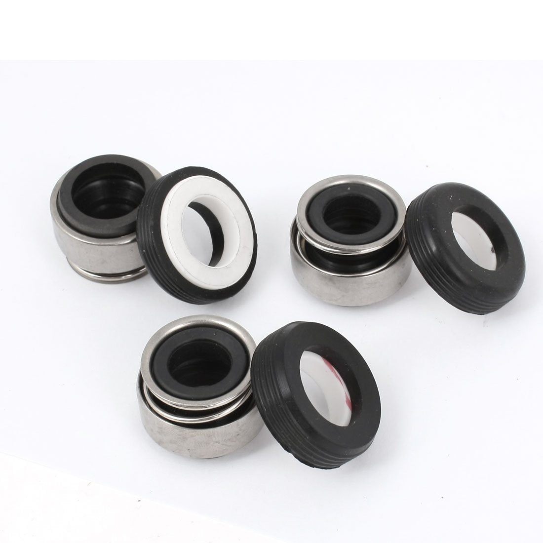 Metal Spring Rubber Bellows 14mm ID 24mm OD Mechanical Seal 3 Pieces