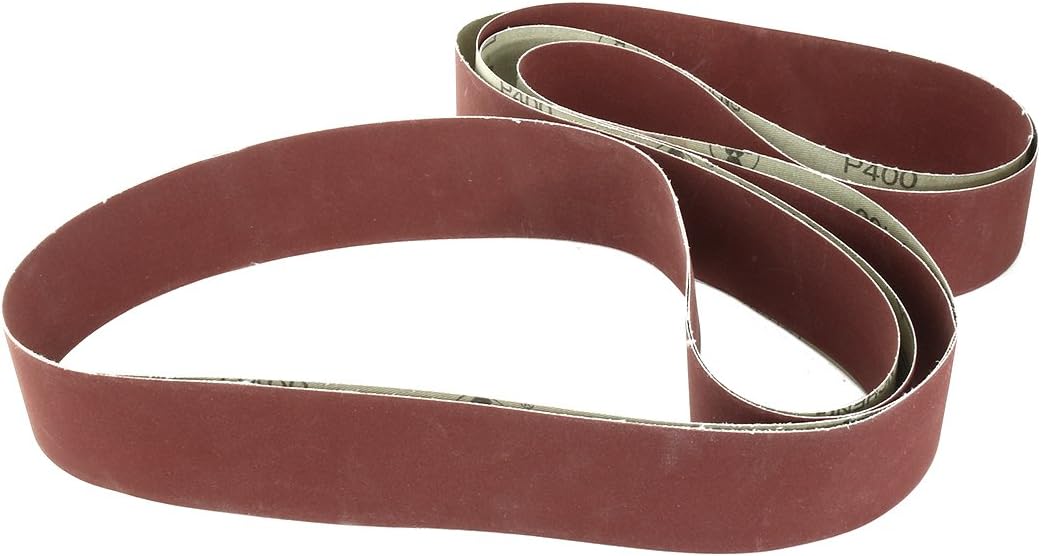 2-Inch x 72-Inch Aluminum Oxide Sanding Belt 400 Grits Sandpaper Flush Joint for Belt Sander 2pcs
