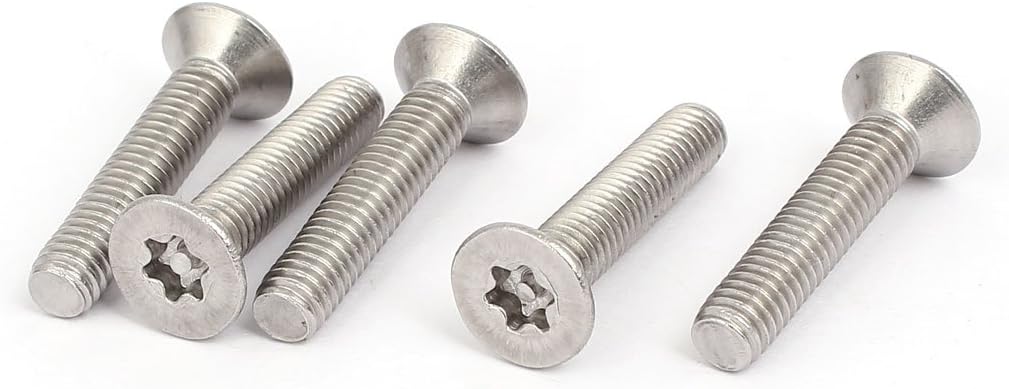 M6x30mm 15/64-inch x 1-1/5-inch Torx Anti Theft Tamper Resistant Proof Security Screw 5pcs