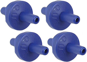 4 Pcs Hard Plastic One-Way Valve Replacement Dark Blue