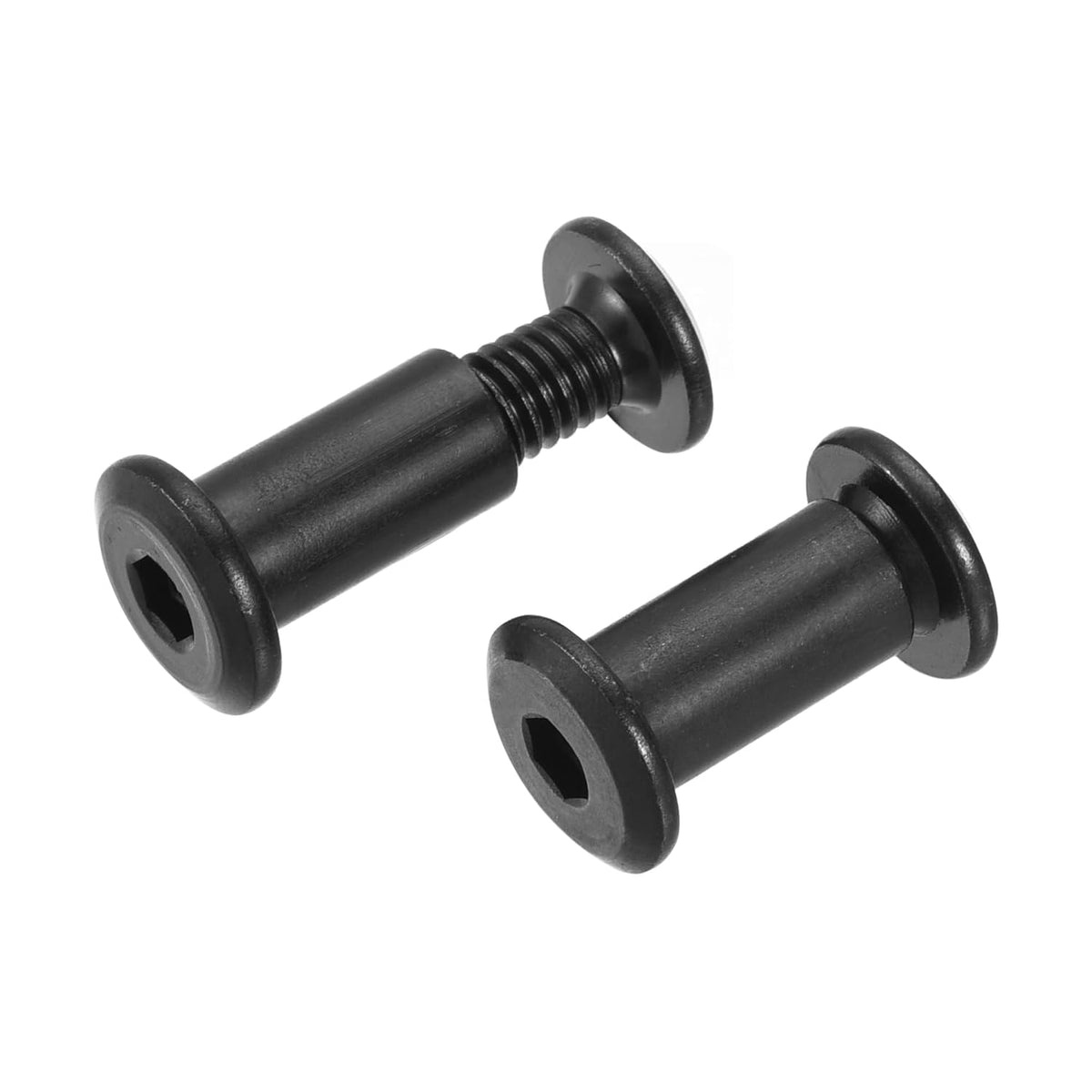 Screw Post Fit for 5/16"(8mm) Hole Dia, 10pcs Male M6x12mm, 10pcs M6x20mm Binding Bolts Carbon Steel Black