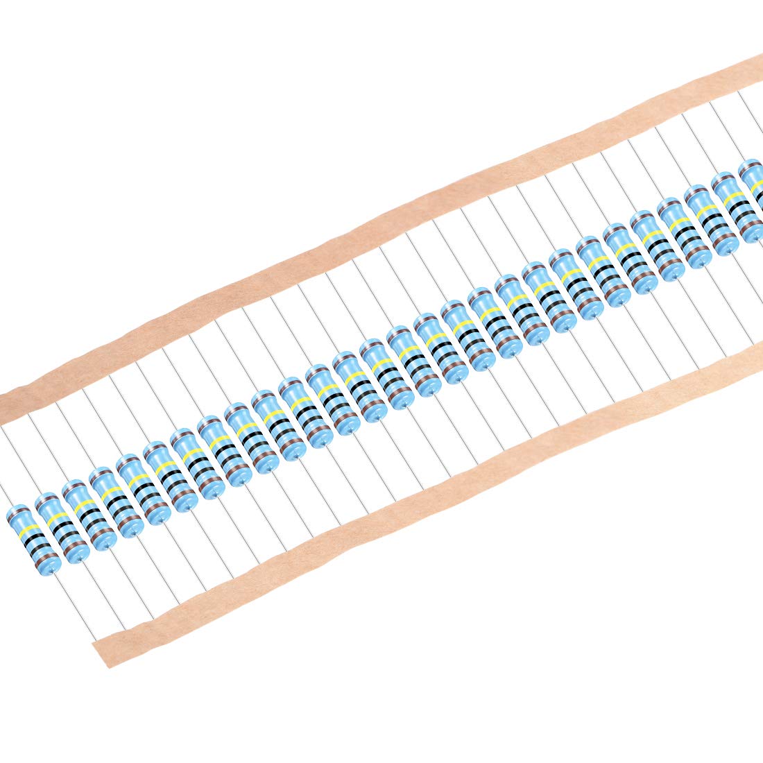 30Pcs 1M Ohm Resistor, 2W 1% Tolerance Metal Film Resistors, Lead, 5 Bands for DIY Electronic Projects and Experiments