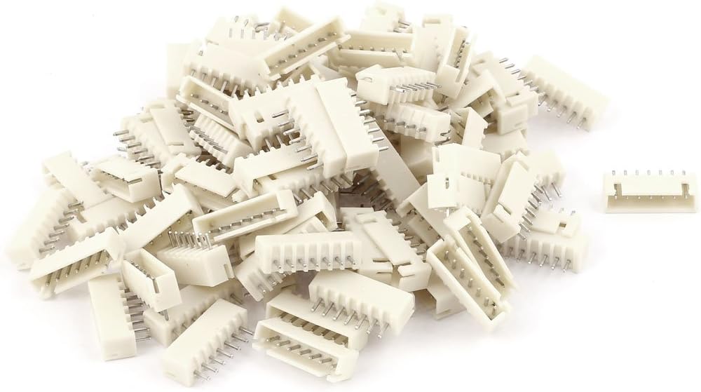 Male 7 Pins 2.54mm Pitch JST XH Header Socket Connector 100pcs