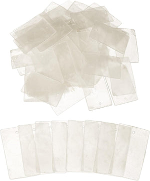 50 Pcs Capiz Shells, 30 mm x 50 mm Natural White Square Mica Sheets Single Hole for DIY Craft Making Wind Chimes Home Decoration Wedding Decorations