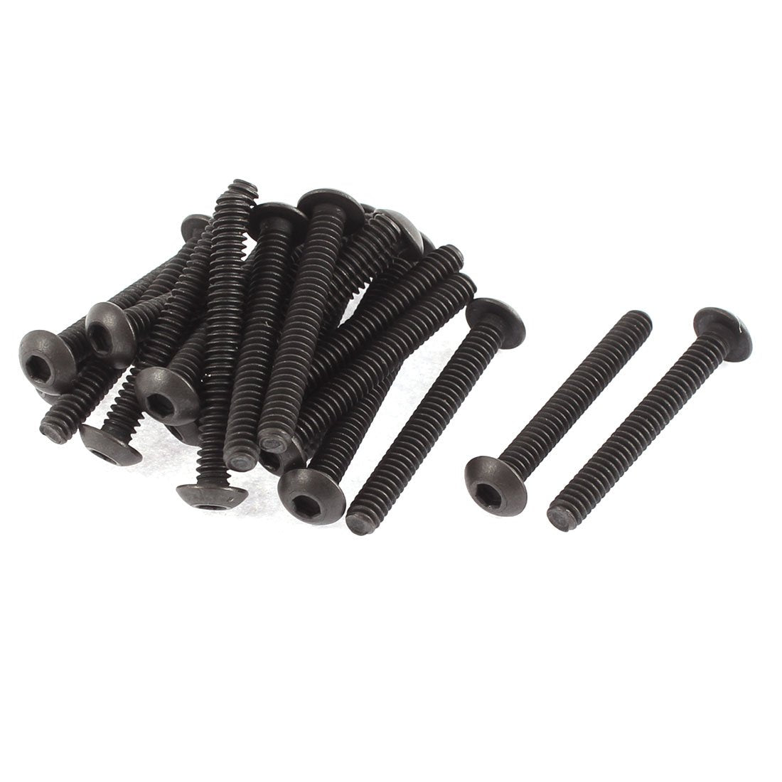 3/16 Inch-24x1-1/2 Inch Hex Socket Button Head Bolts Screws 20pcs