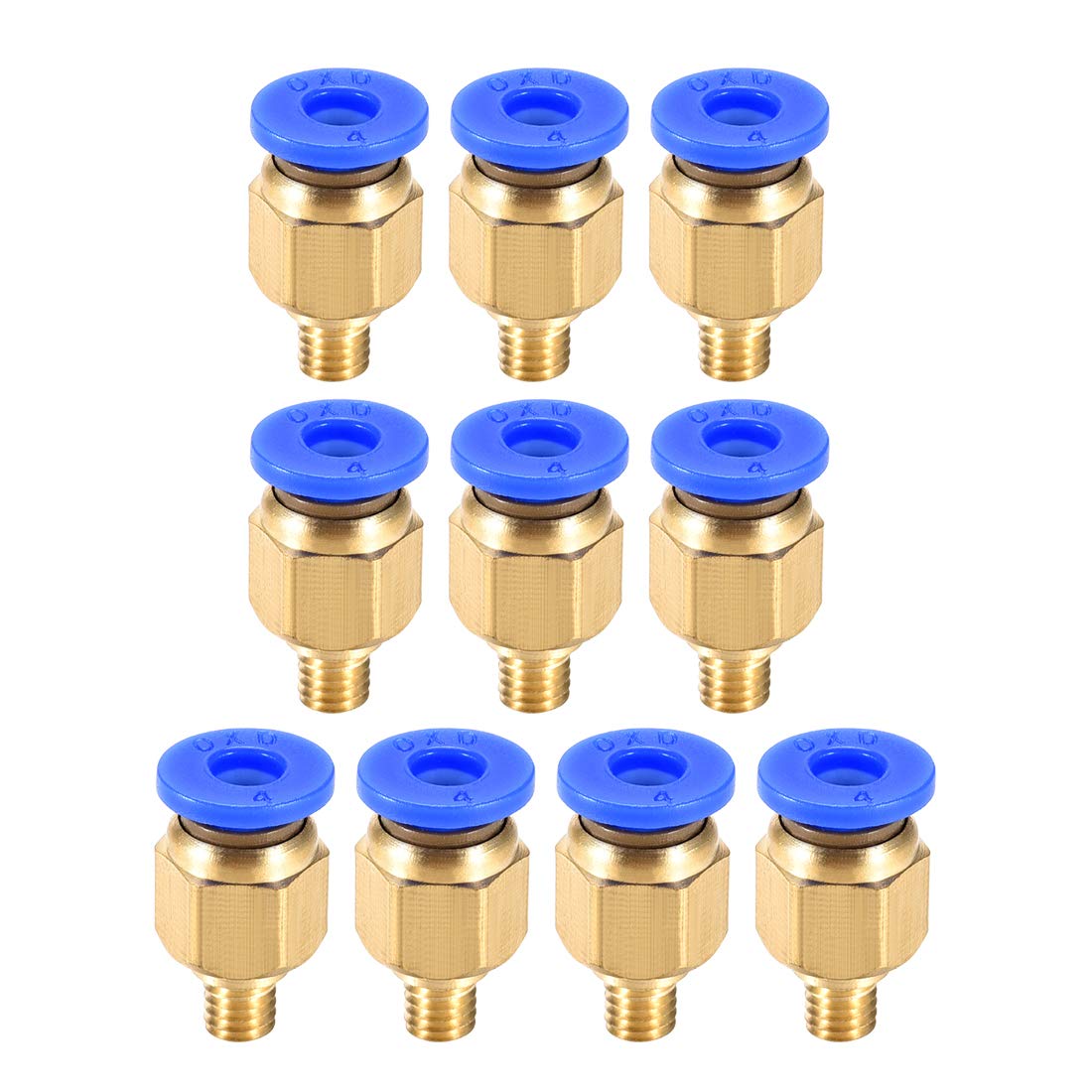 M5 Pneumatic Fitting Push to Connects,for 3D Printer Extruder 4mm OD Hose 1.75mm Filament 10pcs