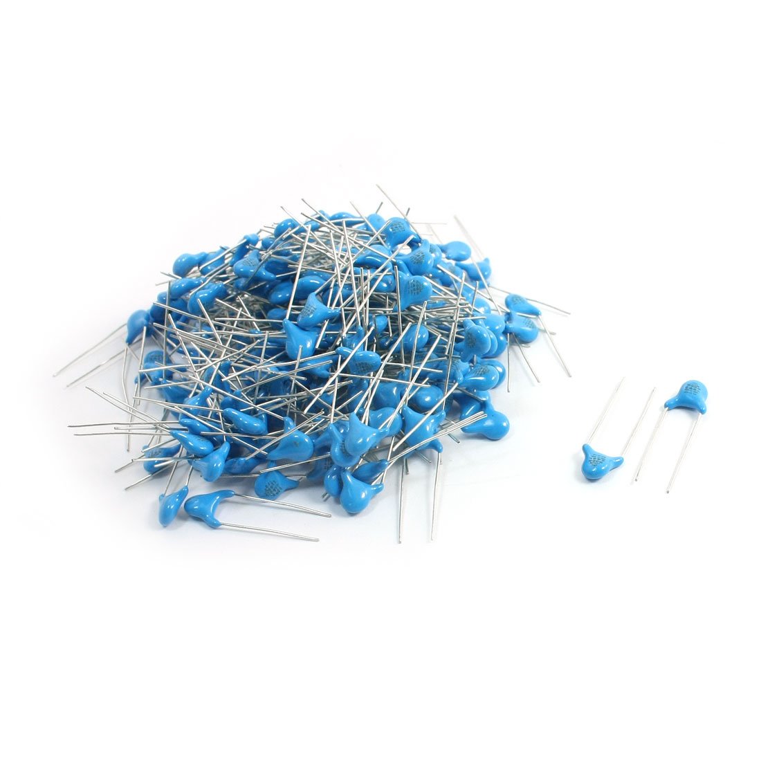 a14041400ux0809 200 Piece 1000pF Radial Lead DIP Ceramic Disc Capacitors AC 250V, 0.35" Width, 1.18" Length
