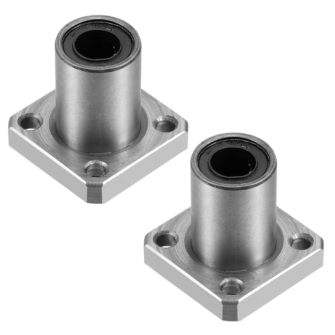 LMK8UU Square Flange Linear Ball Bearings, 8mm Bore Dia, 15mm OD, 24mm Length(Pack of 2)