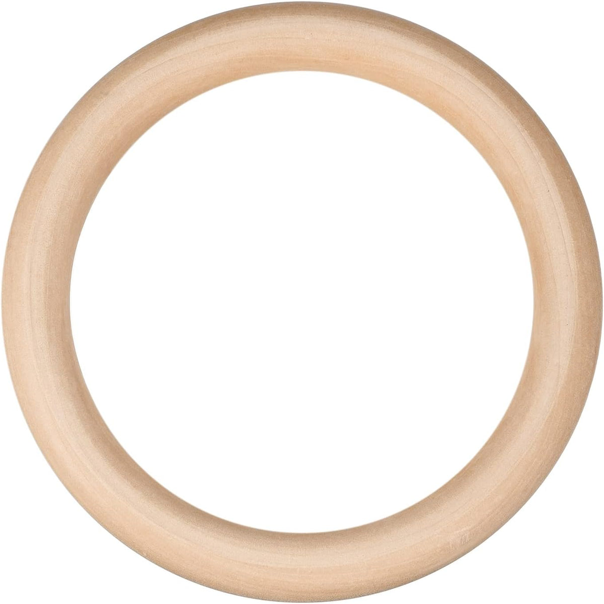 1Pcs 125mm(5-inch) Natural Wood Rings, 15mm Thick Smooth Unfinished Wooden Circles for DIY Crafting, Knitting, Macrame, Pendant