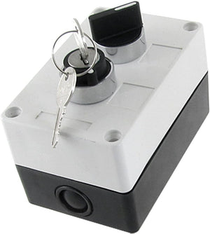 AC 600V 10A 2 Positions Key Lock Rotary Selector Select Switch Control Station NO