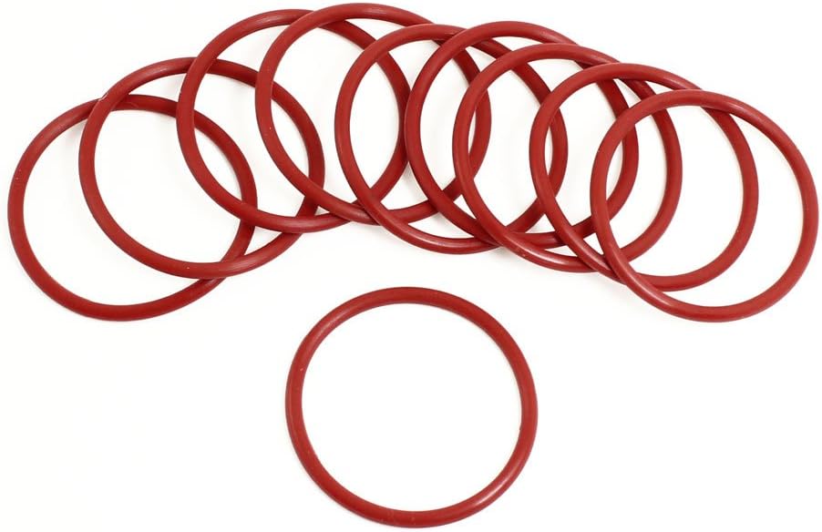 10 x Red Rubber 45mm x 3mm x 39mm Oil Sealing O Rings Gaskets Washers