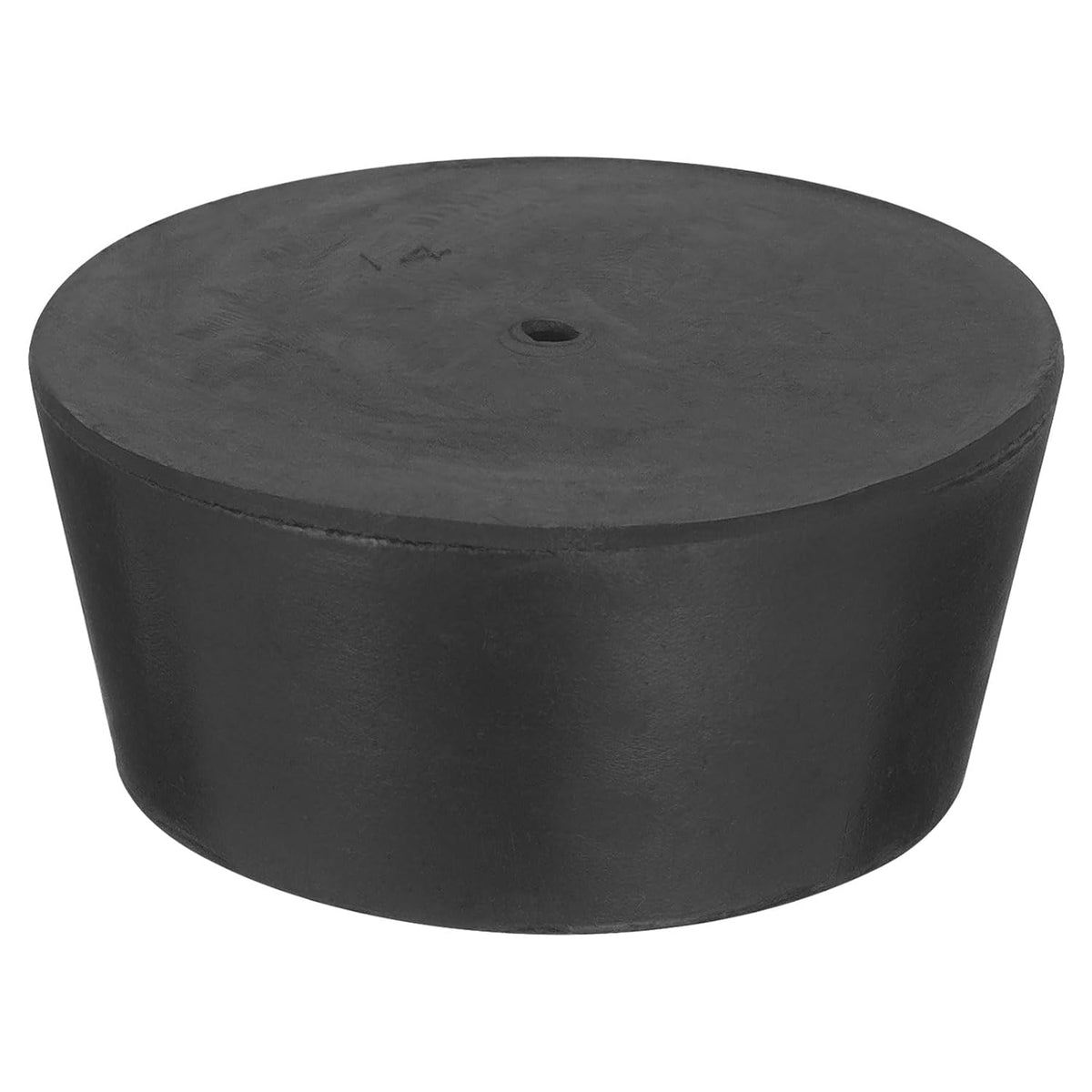 1 Pcs 1-Hole Rubber Stopper, Tapered Lab Seal Tube Stopper Plug for Test Tube Flasks Glass Containers Industry and Laboratories, 90x75x41mm Black