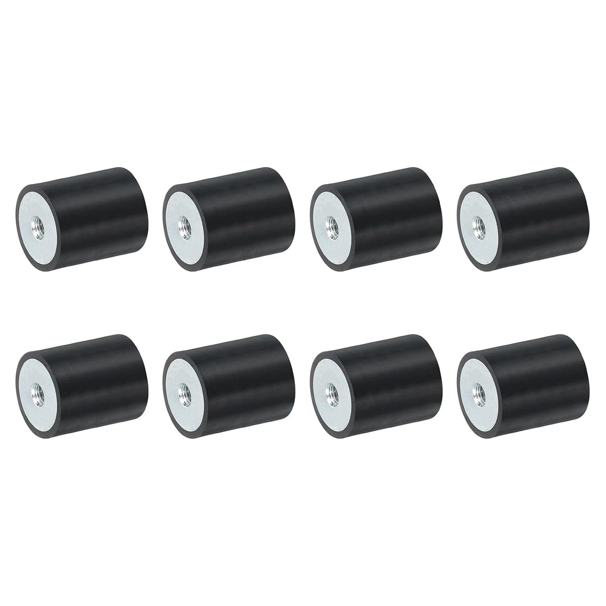 8Pcs 25 x 30mm M6 Thread Female Rubber Mounts, Vibration Isolators, Replaces Anti Vibration Pads Flat Silent Block Base Block